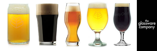 custom logo beer glasses